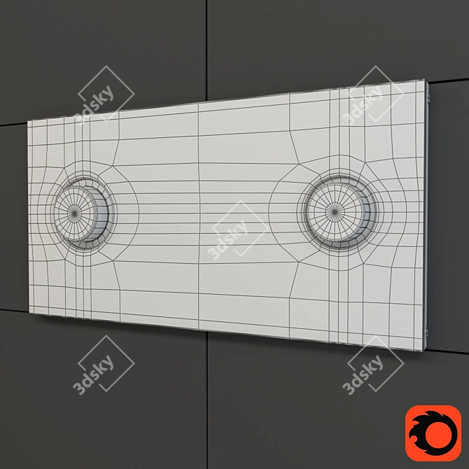 Modern Public Toilet Flush 3D model image 2