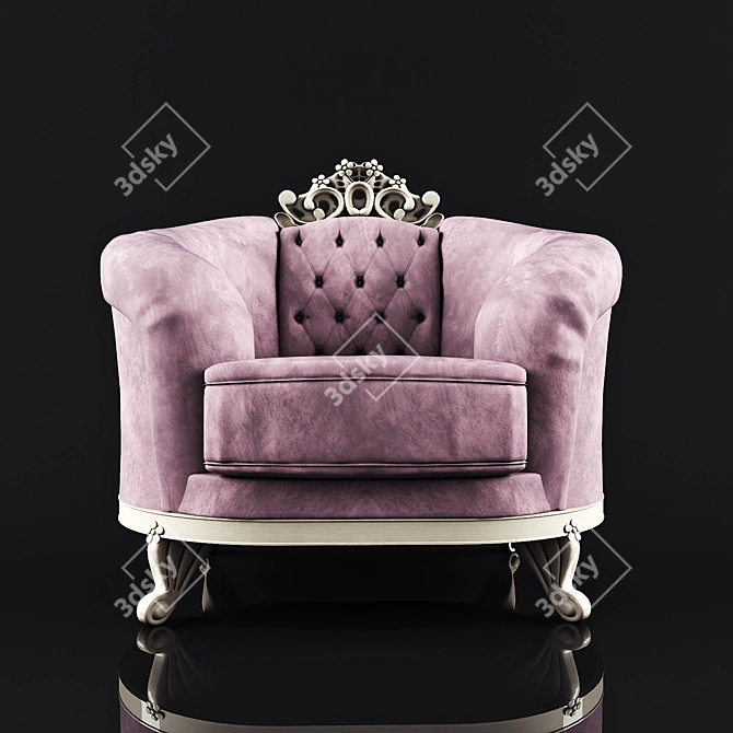 Elegant Ducale Armchair by Mobil Piu 3D model image 1