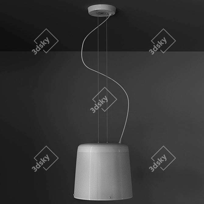 Sleek Black Pendant Lamp: Vipp526 3D model image 3