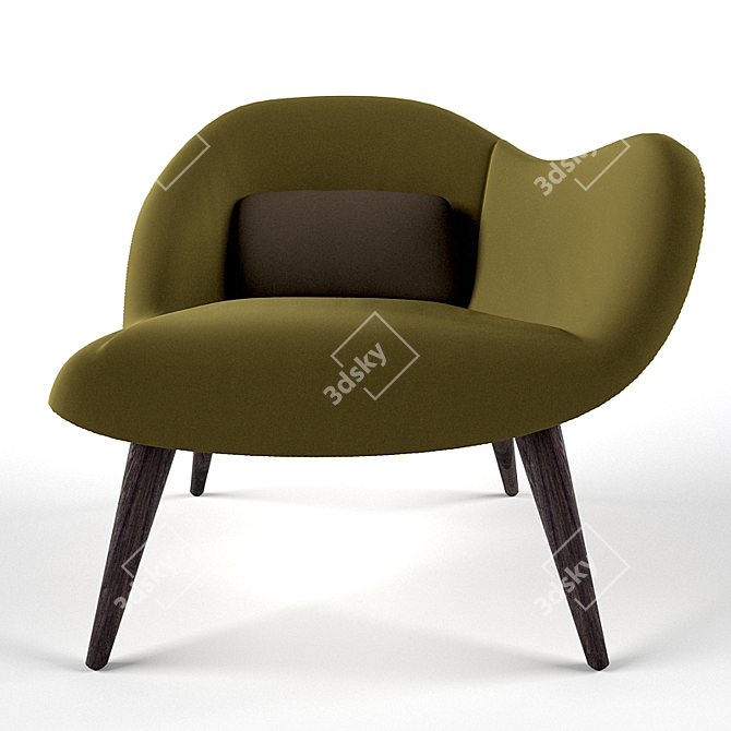 Sleek and Stylish: Poliform Mad Chair 3D model image 1