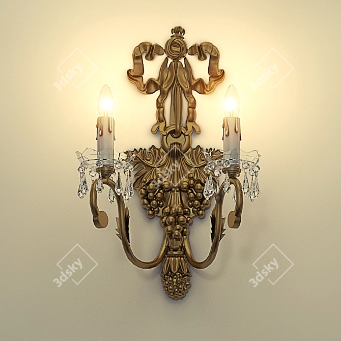 Classic Twin Arm Sconces 3D model image 1