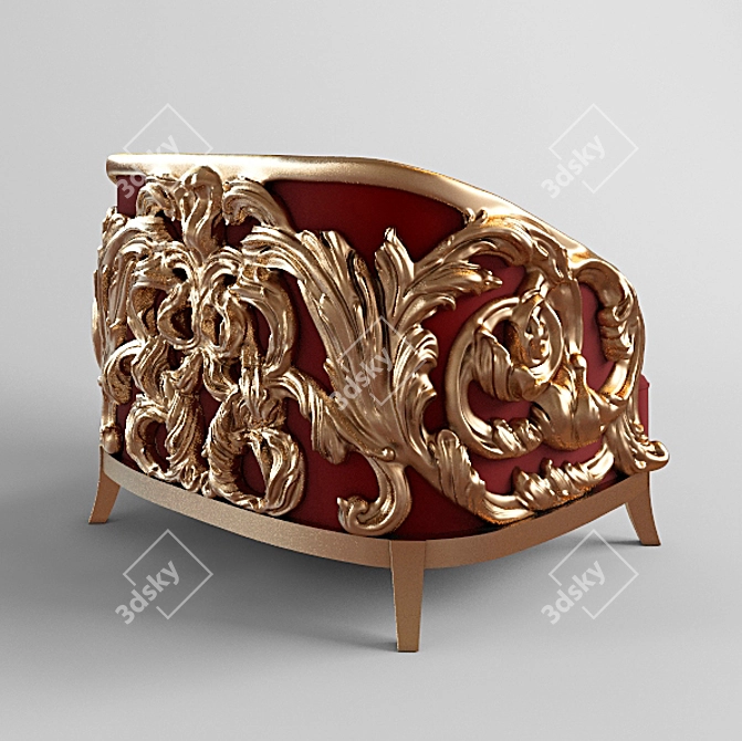 Luxury Versace Chair 3D model image 2