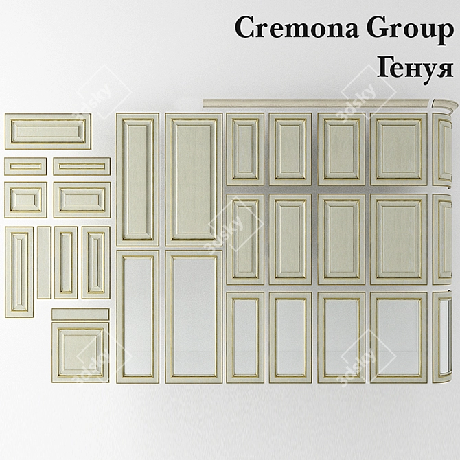 Cremona Genoa - High-Quality Facade 3D model image 1