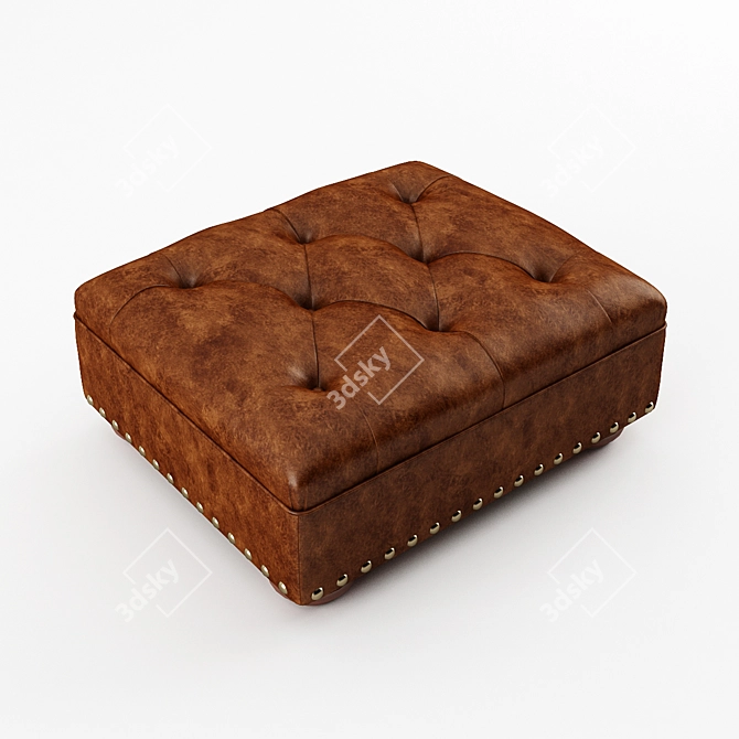 Ralph Lauren's Writer Ottoman 3D model image 1