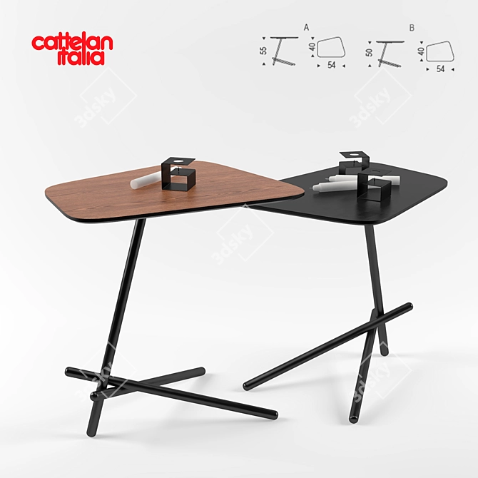 Elegant LASER Coffee Table 3D model image 1