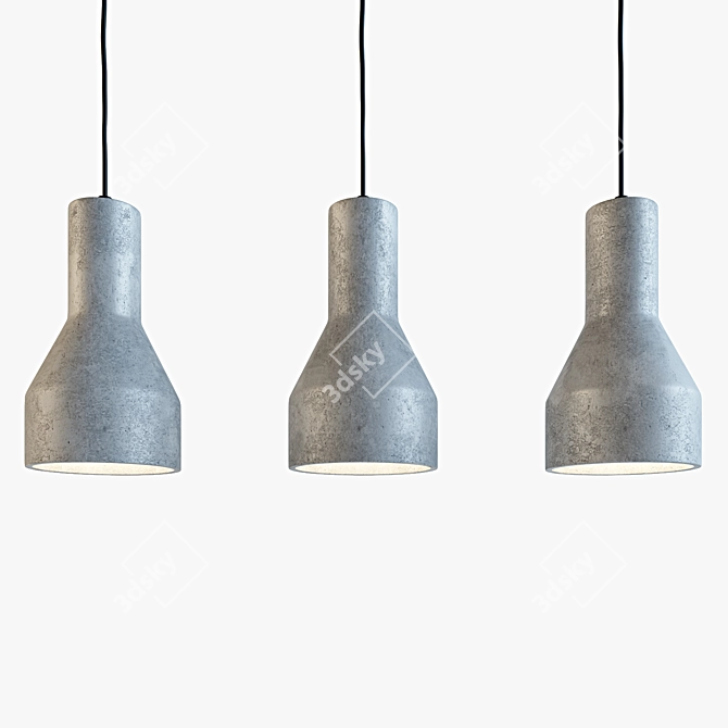 Cosmo Concrete Shine Hanging Lamp 3D model image 1