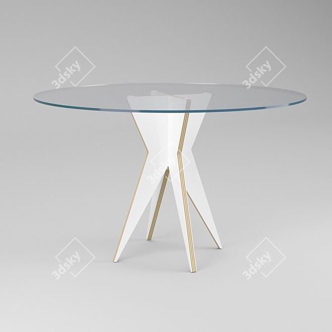 Scandinavian Style Dining Table 3D model image 1
