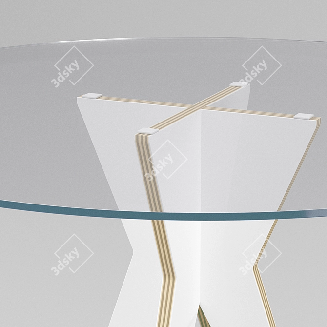Scandinavian Style Dining Table 3D model image 2
