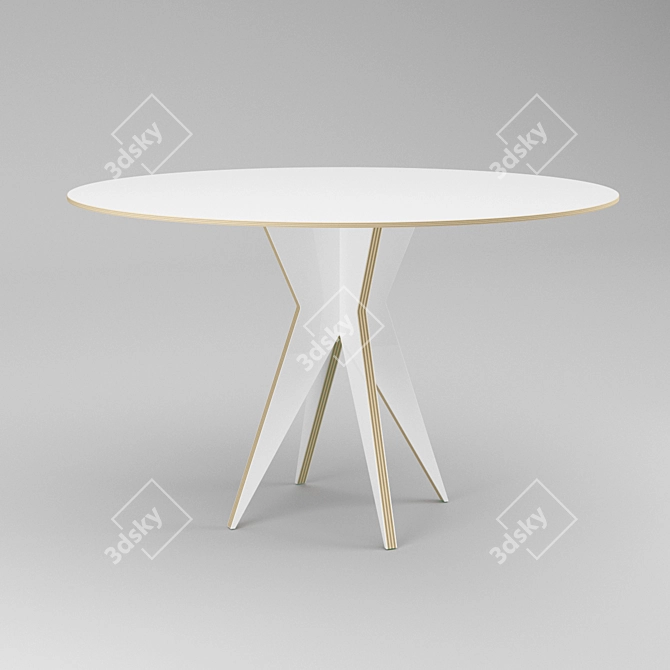 Scandinavian Style Dining Table 3D model image 3