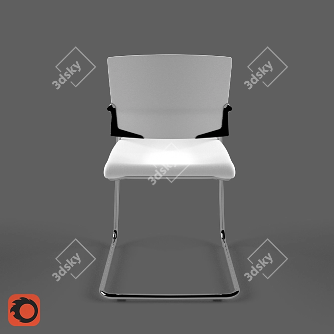 Sleek Modern Chair 3D model image 3