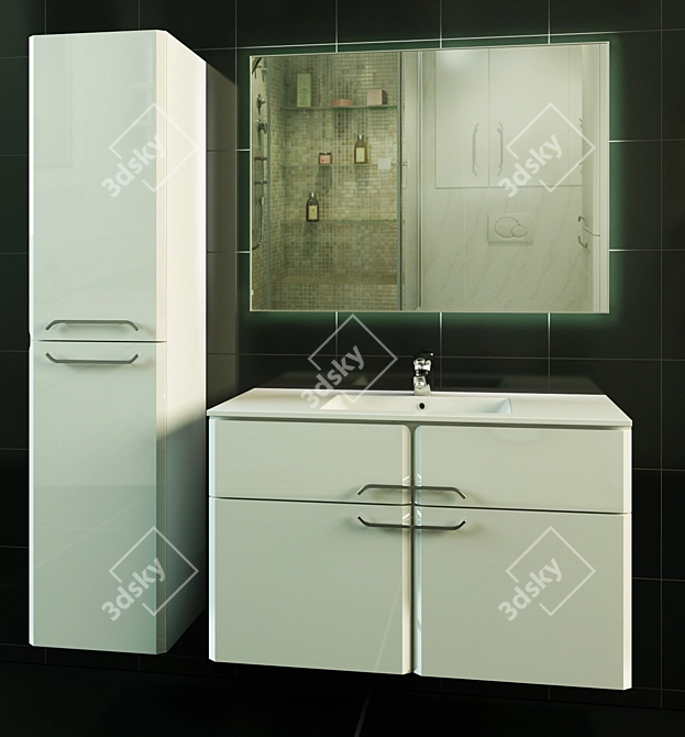 Luxury Bathroom Furniture: Edelform Next 3D model image 1