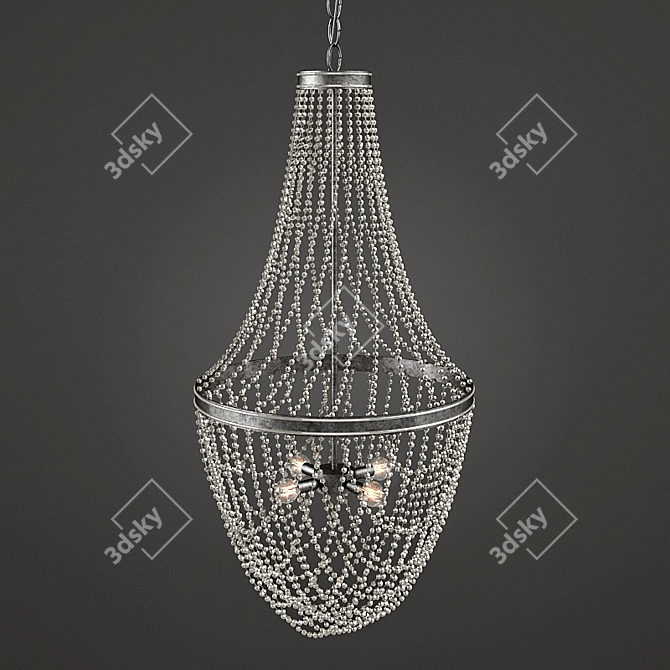 Title translation: "4-Light Chandelier with Metal Beads"
Unique title suggestion: Elegant Gwyneth Metal Bead Chandelier 3D model image 1