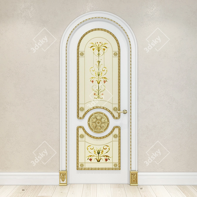 Elegance Embellished Door 3D model image 1