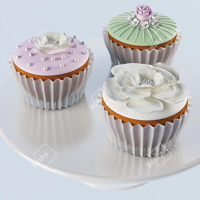 Delicious Cupcakes for Every Occasion 3D model image 1