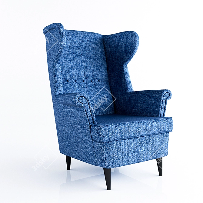 Classic Comfort Grandfather Armchair 3D model image 1