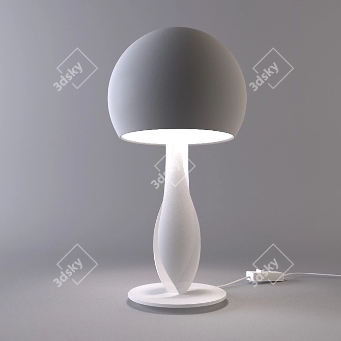 Botero Table Lamp - Modern White Metal and Polyurethane Design 3D model image 1