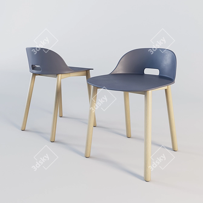 Sleek & Stylish Alfi Chair 3D model image 1