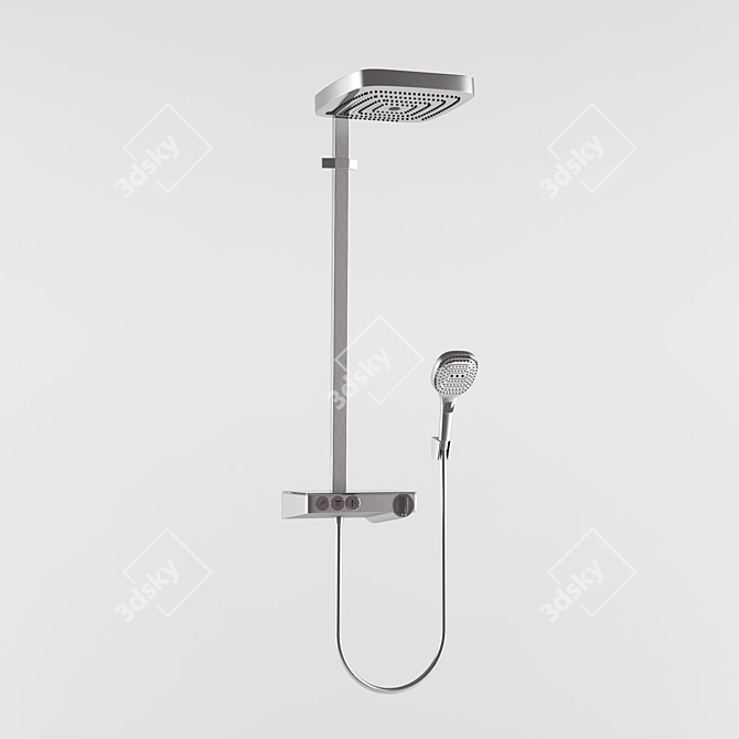 Sleek Raindance Showerhead 3D model image 1