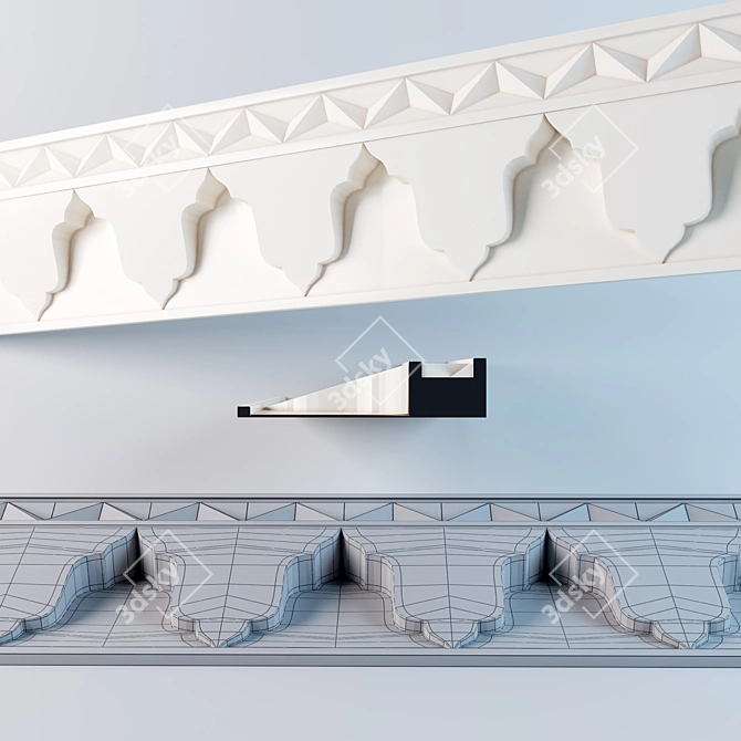 Muslim-inspired Cornice 3D model image 1