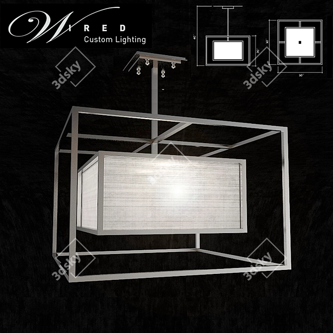 Elegant Carrara Ceiling Panel 3D model image 1