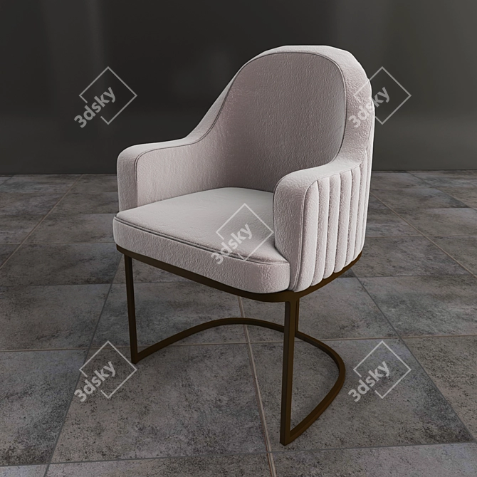 Elegant Emmaim Chair - Stylish Seating 3D model image 2