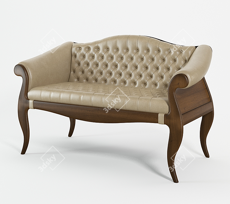 Modern Leather Sofa Marseille 3D model image 1
