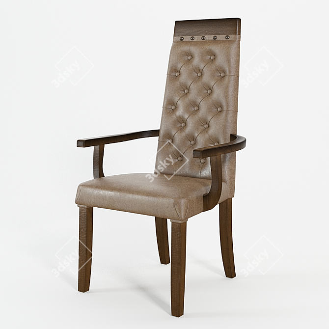 Bogacho Meribel Chair: Russian-Made, Elegant Design, Genuine Leather 3D model image 1