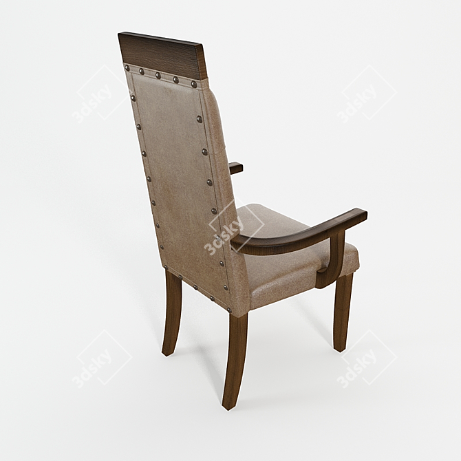 Bogacho Meribel Chair: Russian-Made, Elegant Design, Genuine Leather 3D model image 2