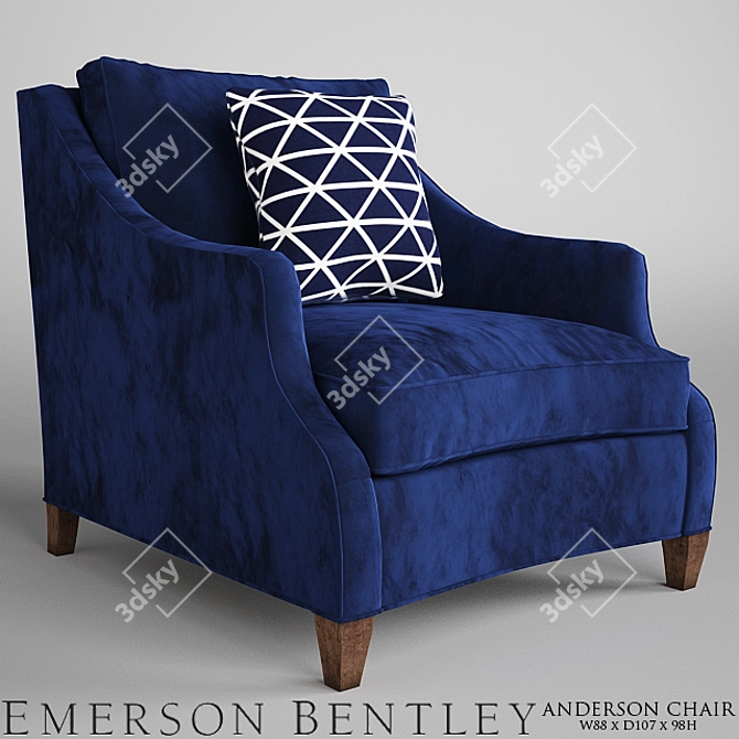 Elegant Anderson Chair: Luxury Comfort 3D model image 1