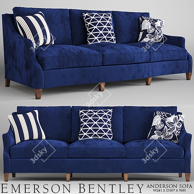 Elegant Anderson Sofa: Timeless Design 3D model image 1