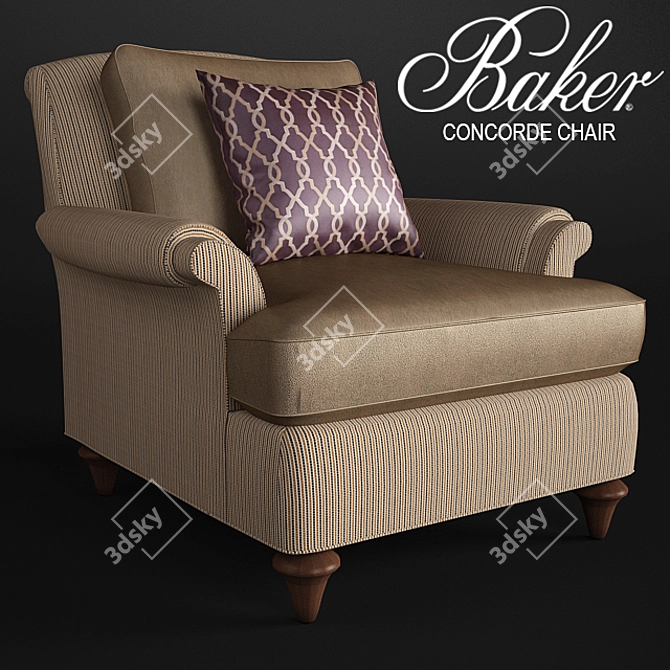 Luxury Concorde Chair by Baker - Design by Jacques Garcia 3D model image 1