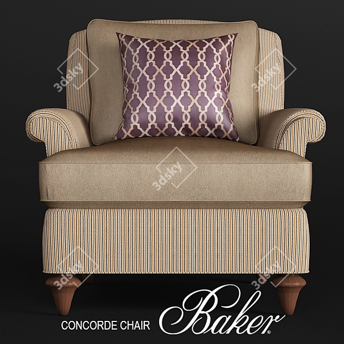 Luxury Concorde Chair by Baker - Design by Jacques Garcia 3D model image 2