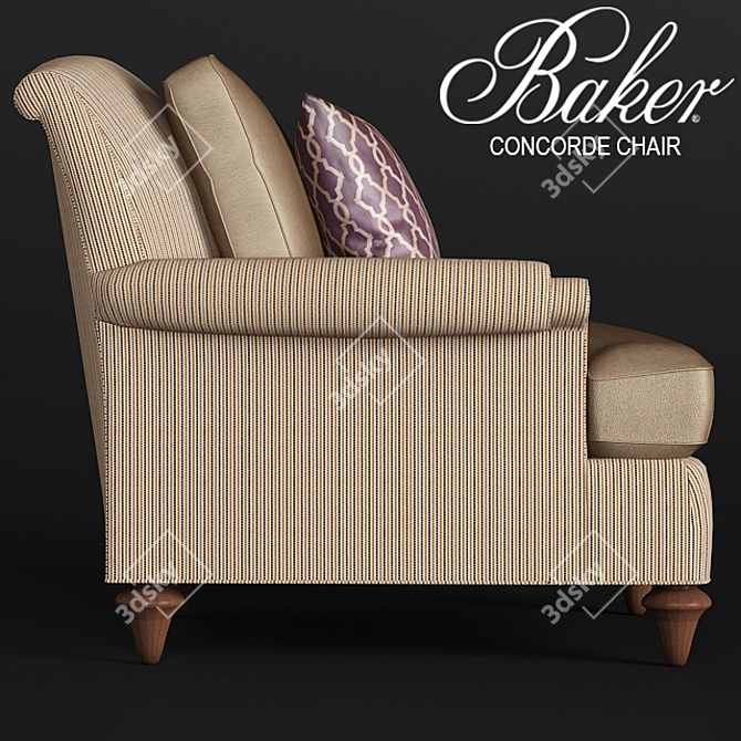Luxury Concorde Chair by Baker - Design by Jacques Garcia 3D model image 3