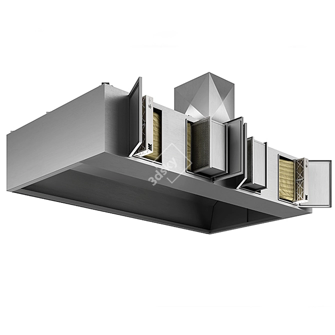 "PowerVent Commercial Exhaust Hood 3D model image 1