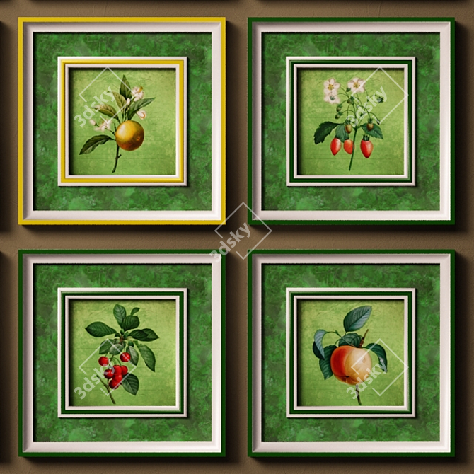 Berrylicious Fruit Art 3D model image 3
