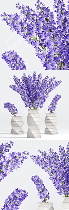 Elegant Purple Vase 3D model image 1