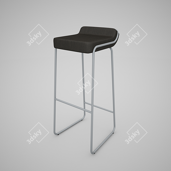 Zanotta Otto Bar-Stool: Chairs and Tables 3D model image 3