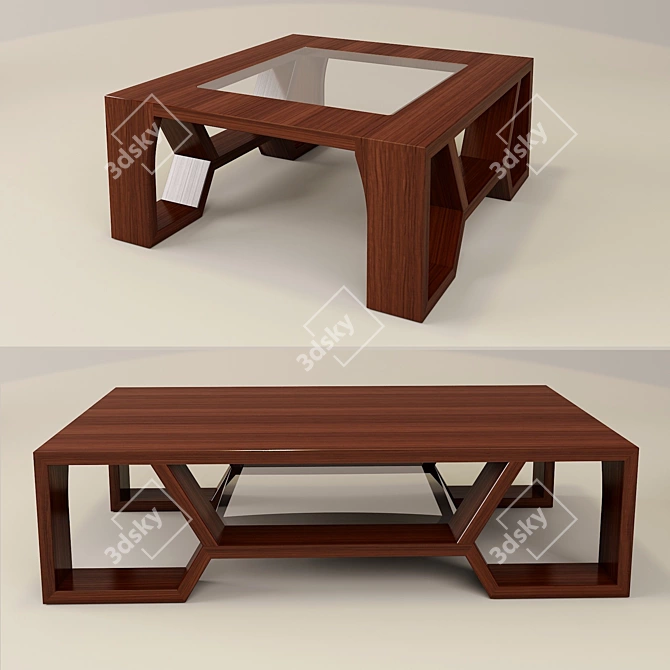 Elegant Akane Coffee Table 3D model image 1