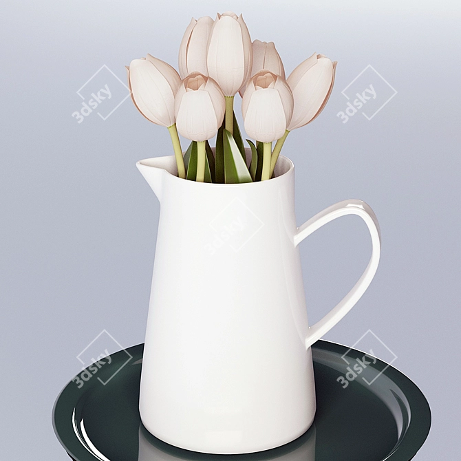  Vibrant Tulips Bouquet 3D model image 1