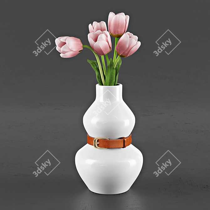 Elegant Alba Vase by Anna Kraitz 3D model image 1