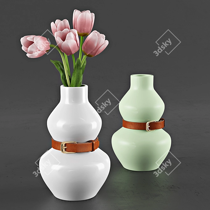 Elegant Alba Vase by Anna Kraitz 3D model image 2