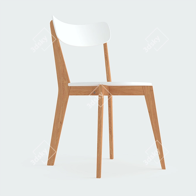 Scandi Vitak Chair: Sleek Scandinavian Design 3D model image 1