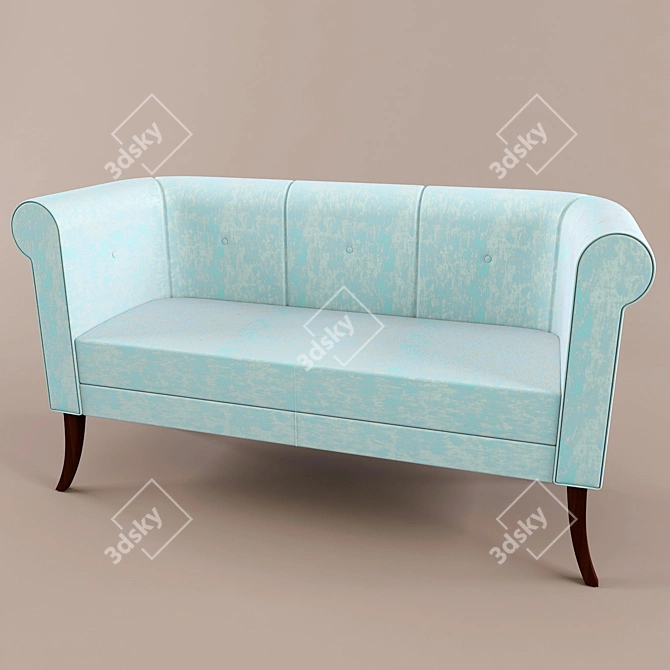 Modern 1500x600x800 Couch 3D model image 1