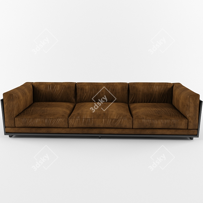 Modern Leather Sofas 3D model image 3