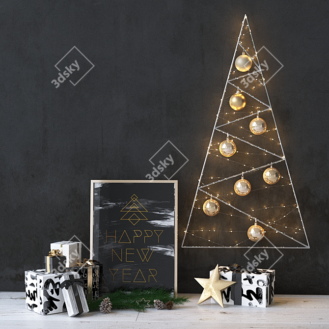 Festive Holiday Decor 3D model image 1