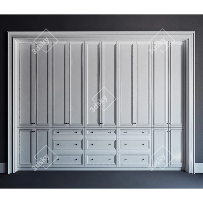 Max Built-in Closet: Height 2700mm, Length 4000mm, Depth 700mm 3D model image 1