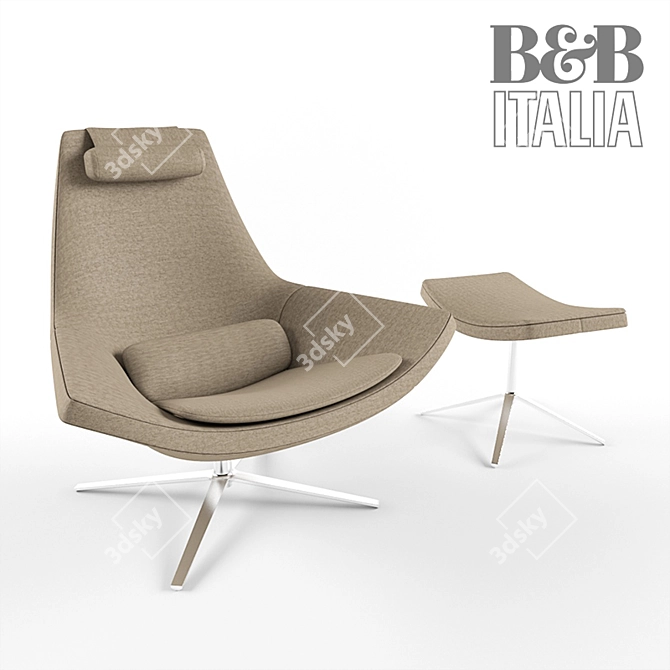 Modern Italian Style B&B Italia_ME 100 3D model image 1