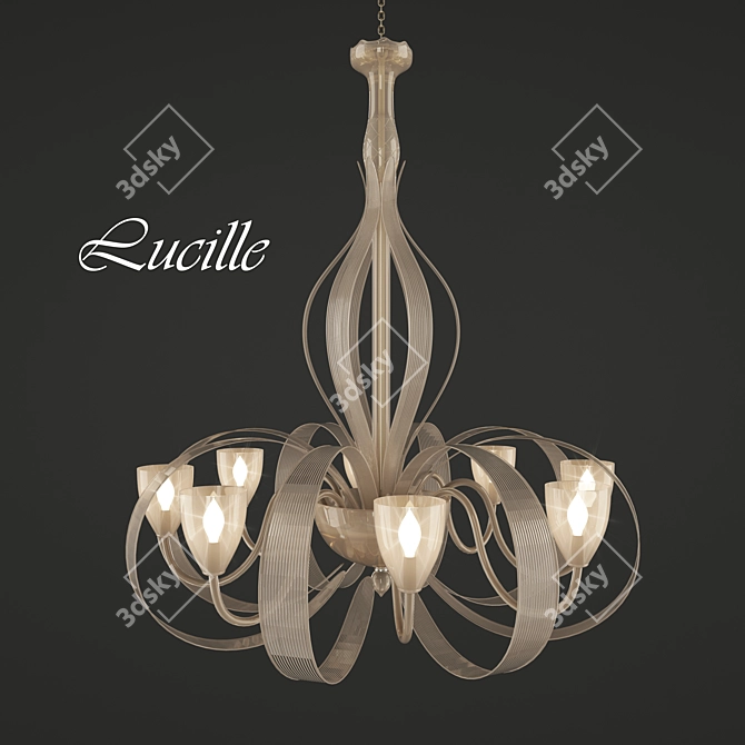 Classic Lucille Chandelier 3D model image 1