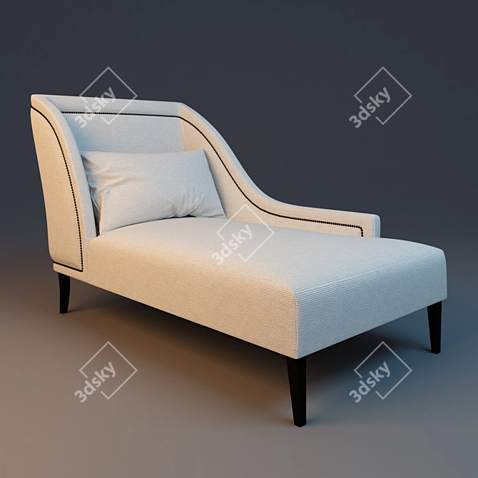 Pasadena One Arm Chaise - Sleek and Stylish 3D model image 1