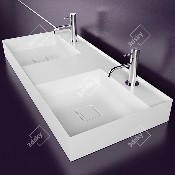 Graffio 108 Washbasin: Sleek Elegance 3D model image 2